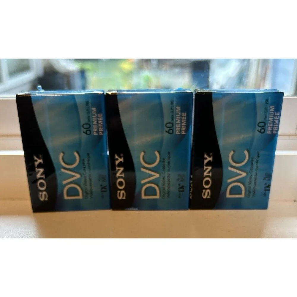 Sony DVC Premium Digital Video Cassette 60 min Lot Of 3 DVM60PRR Sealed NEW